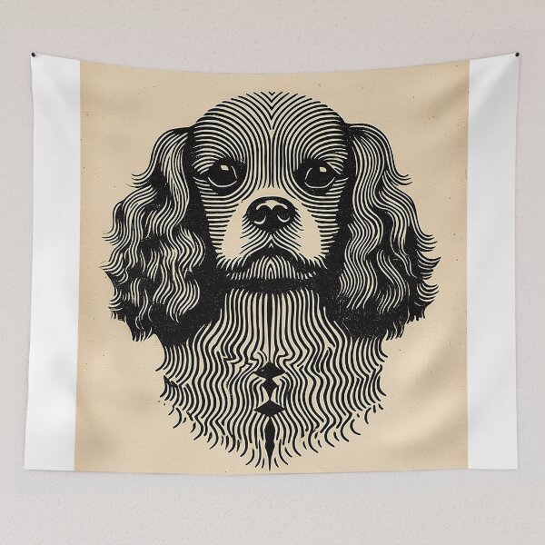 Item preview, Stylized Cavalier King Charles Spanie Portrait designed and sold by lautir.