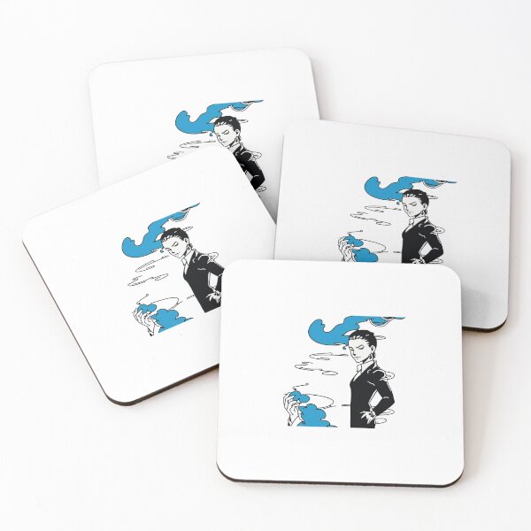 Item preview, Stylish Anime men in Suit - Blue Smoke Mystery Aesthetic Art designed and sold by LYZ7VANI.