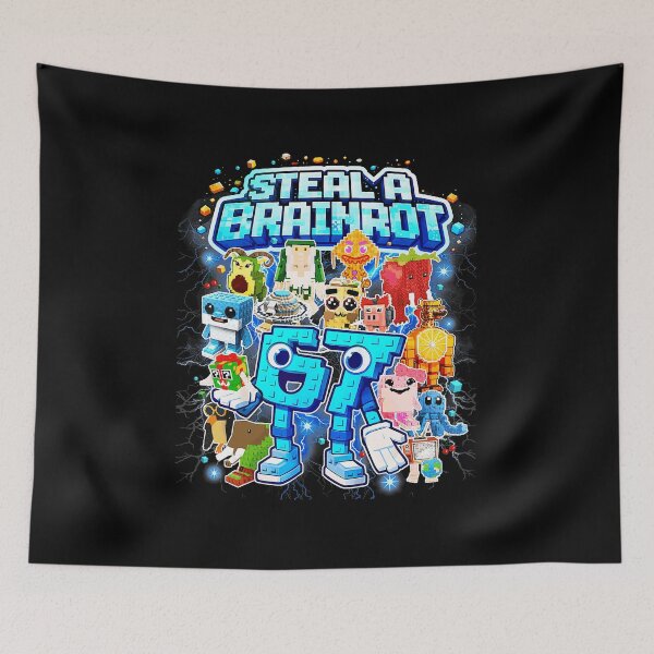 Item preview, Six Seven Steal A Brainrot Funny Pixel Meme designed and sold by gladysenglish.