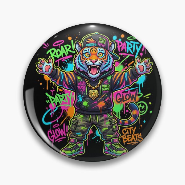 Item preview, Neon Tiger Street Party – Urban Festival Energy 2 designed and sold by RH Design Lab.