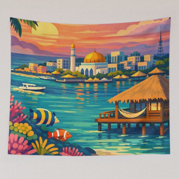 Item preview, Malé Maldives Travel Poster designed and sold by MatthewHeights.