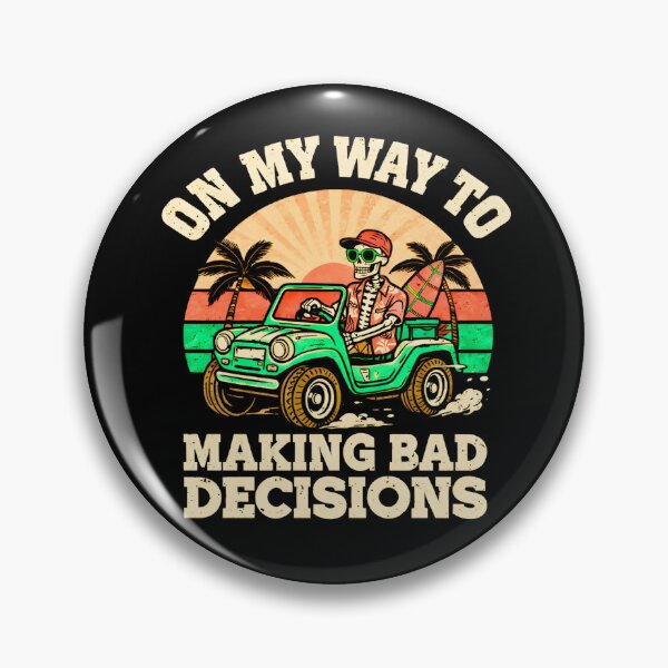 Item preview, On My Way To Making Bad Decisions Funny Vacation Skeleton designed and sold by LunaMagicStudio.