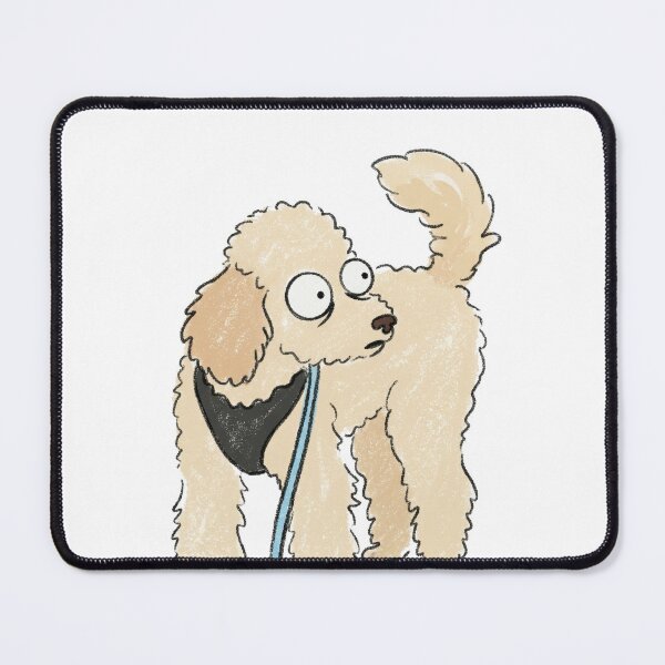 Item preview, Quirky Cream Poodle on a Blue Leash designed and sold by Flying Doggo.
