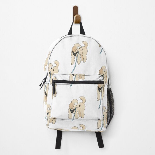 Item preview, Quirky Cream Poodle on a Blue Leash designed and sold by Flying Doggo.
