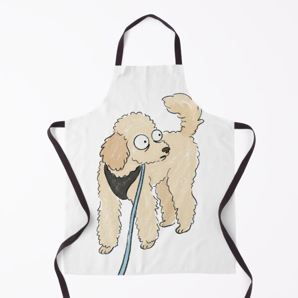 Item preview, Quirky Cream Poodle on a Blue Leash designed and sold by Flying Doggo.