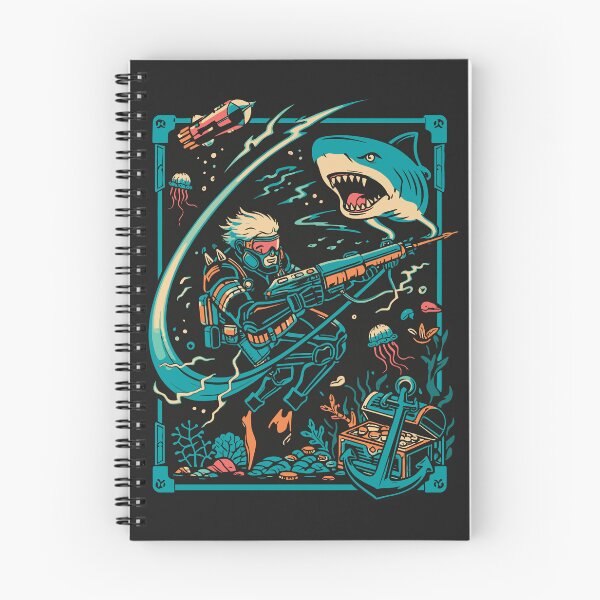 Item preview, Cyber Diver Deep Sea Treasure – Retro Tactical Shark Hunter Art designed and sold by Teeseas Wave.