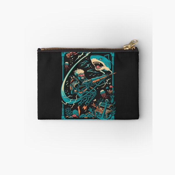 Item preview, Cyber Diver Deep Sea Treasure – Retro Tactical Shark Hunter Art designed and sold by Teeseas Wave.