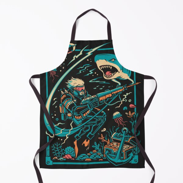 Item preview, Cyber Diver Deep Sea Treasure – Retro Tactical Shark Hunter Art designed and sold by Teeseas Wave.