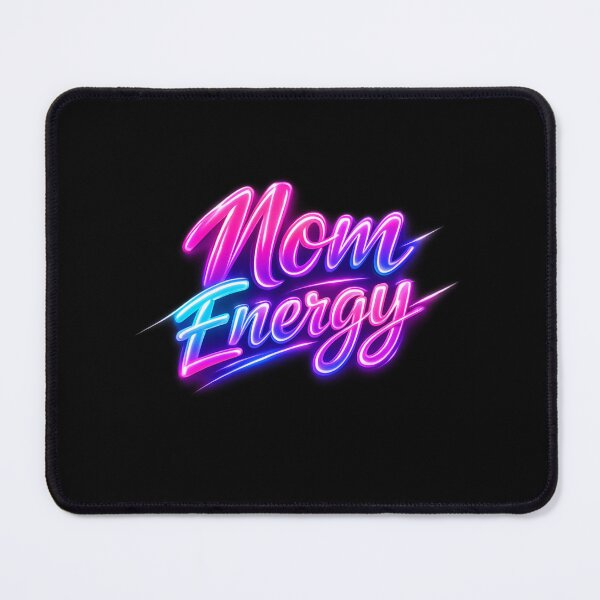Item preview, Mom Energy - Neon Vaporwave Typography designed and sold by MKreative Studio.