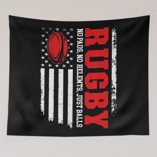 Item preview, Rugby No Pads No Helmets Just Balls American Flag Style designed and sold by GabrieSketcham.