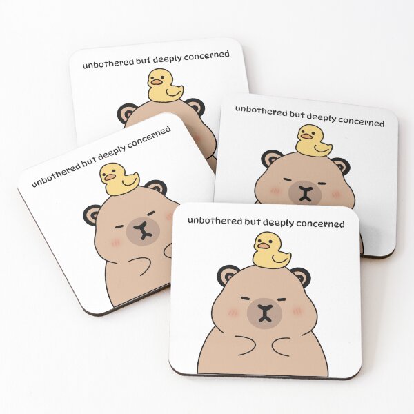 Item preview, Unbothered But Deeply Concerned Capybara Shirt – Funny Calm Chaos Meme Animal designed and sold by s.artaller.