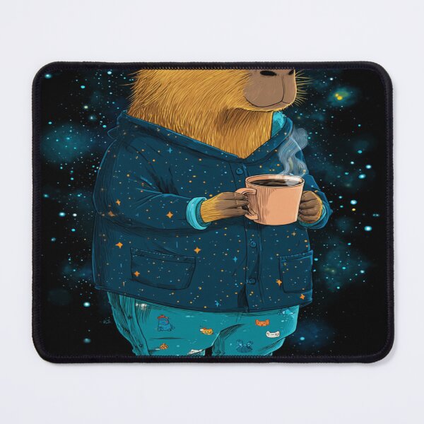Item preview, Cozy Capybara Coffee Pajamas Starry Night Animal designed and sold by NicolasGlowArt.