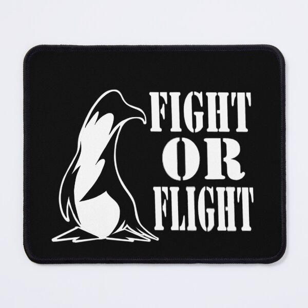 Item preview, Fight Or Flight Meme Penguin designed and sold by TheEndDesign.