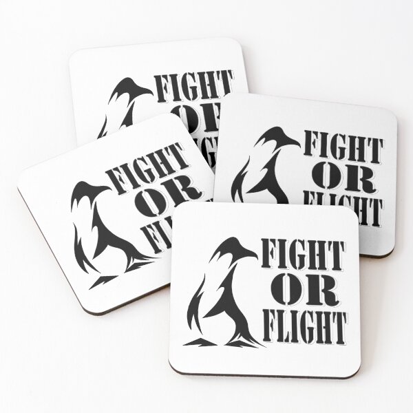 Item preview, Fight Or Flight Meme Penguin designed and sold by TheEndDesign.