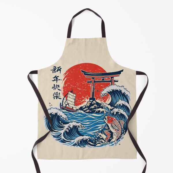 Item preview, Happy New Year Koi Wave – Vintage Japanese Torii Gate & Sun designed and sold by Teeseas Wave.