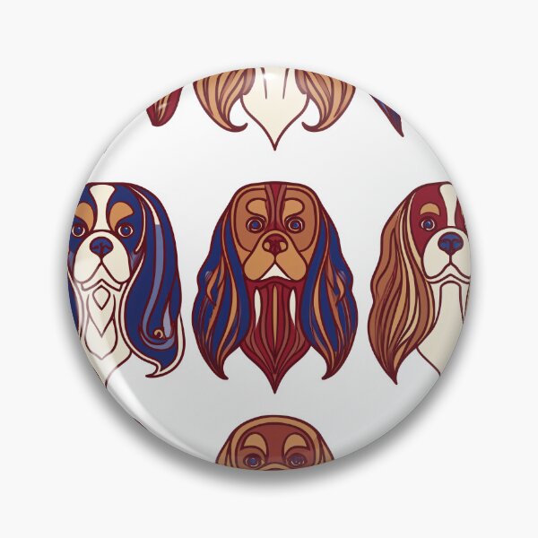 Item preview, Nine Colorful Cavalier King Charles Spaniel Portraits designed and sold by lautir.