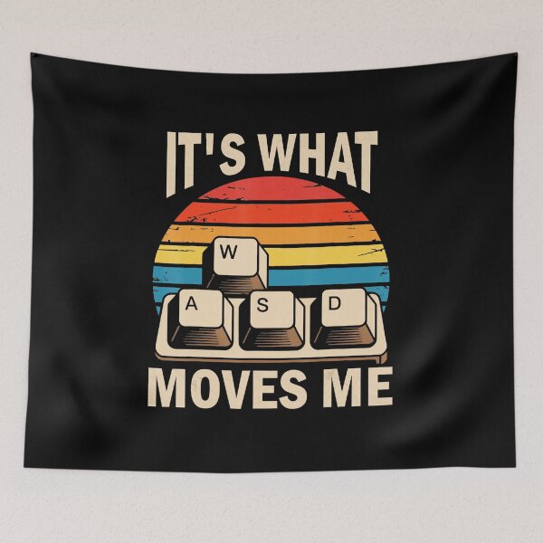 Item preview, It's What Moves Me WASD Funny Gamer Retro Sunset designed and sold by FGTV2021.