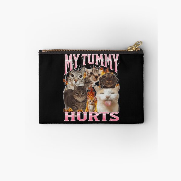 Item preview, My Tummy Hurts Funny Cat Meme designed and sold by tadmercado.