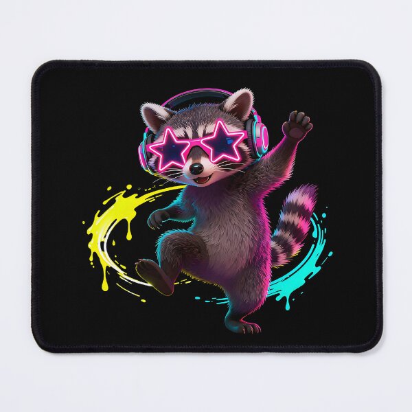 Item preview, Neon Rave Raccoon – Crazy Party Animal Festival Design 2 designed and sold by RH Design Lab.
