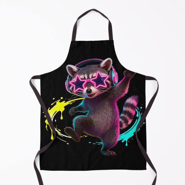 Item preview, Neon Rave Raccoon – Crazy Party Animal Festival Design 2 designed and sold by RH Design Lab.