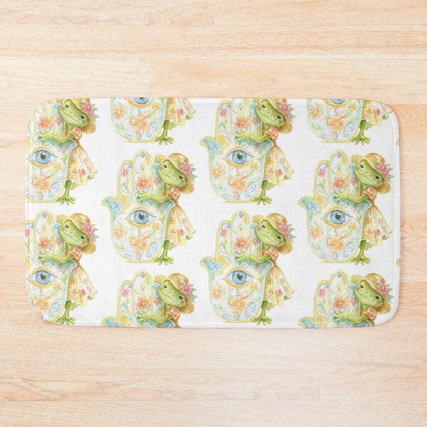 Item preview, Cute Frog Hamsa Evil Eye Lucky Charm Boho designed and sold by AlisaArtDecor.