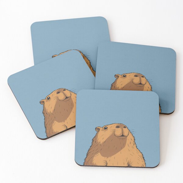 Item preview, Cute Capybara Looking Up Animal Illustration designed and sold by NicolasGlowArt.
