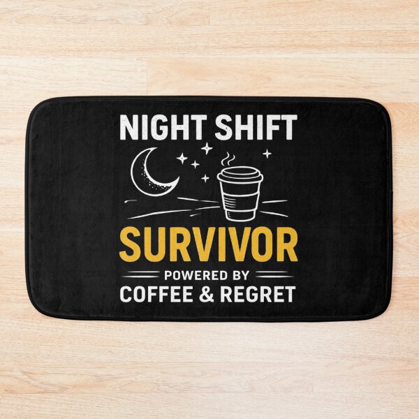 Item preview, Night Shift Survivor Shirt – Powered by Coffee & Regret – Funny Night Worker Design designed and sold by Tropivaro.