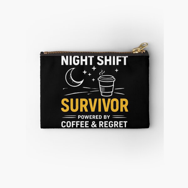 Item preview, Night Shift Survivor Shirt – Powered by Coffee & Regret – Funny Night Worker Design designed and sold by Tropivaro.