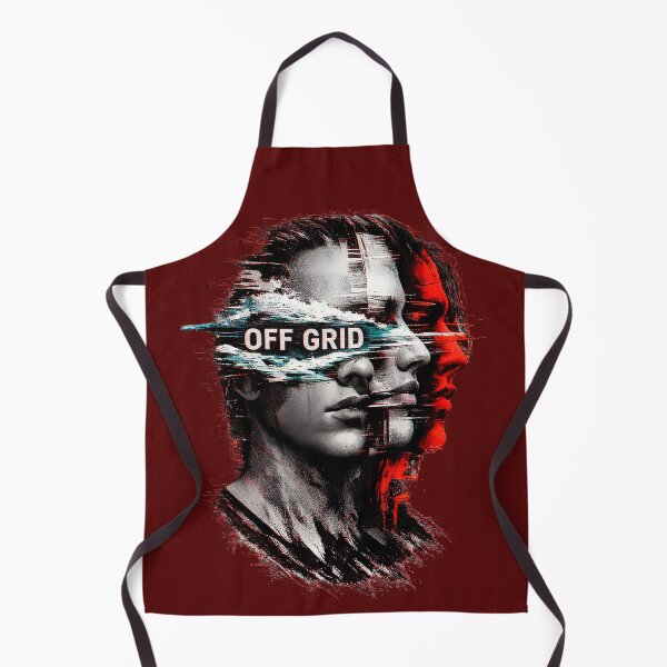 Item preview, OFF GRID – Glitch Face Streetwear T-Shirt | Cyberpunk Double Exposure Graphic Tee designed and sold by Maximilianos.