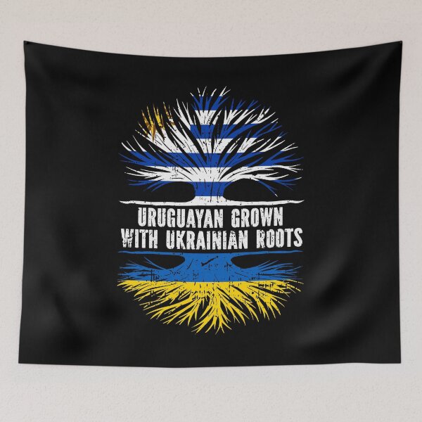 Item preview, Uruguayan Grown with Ukrainian Roots Flag designed and sold by CosmoKitsch.