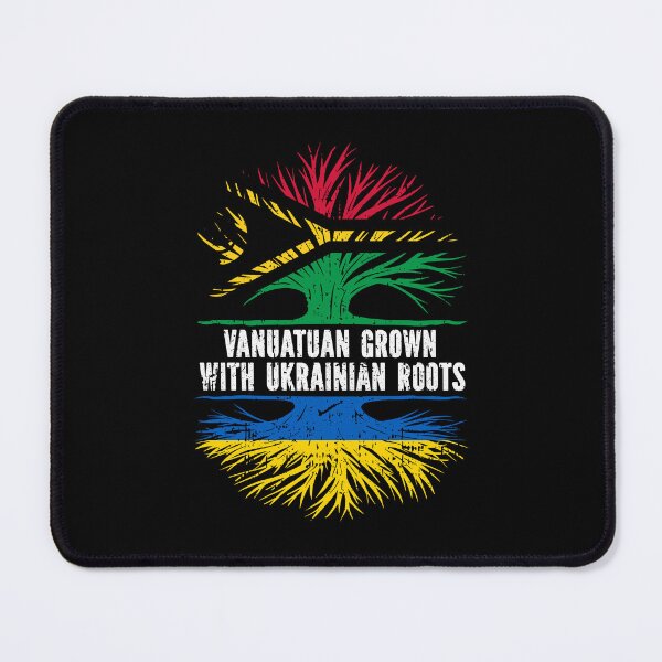Item preview, Vanuatuan Grown with Ukrainian Roots Flag designed and sold by CosmoKitsch.