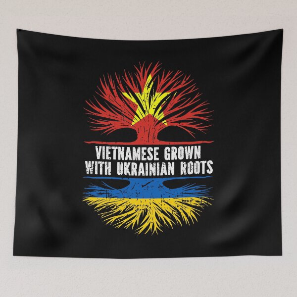 Item preview, Vietnamese Grown with Ukrainian Roots Flag designed and sold by CosmoKitsch.
