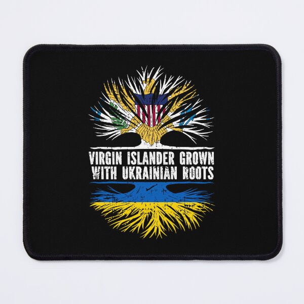 Item preview, Virgin Islander Grown with Ukrainian Roots Flag designed and sold by CosmoKitsch.