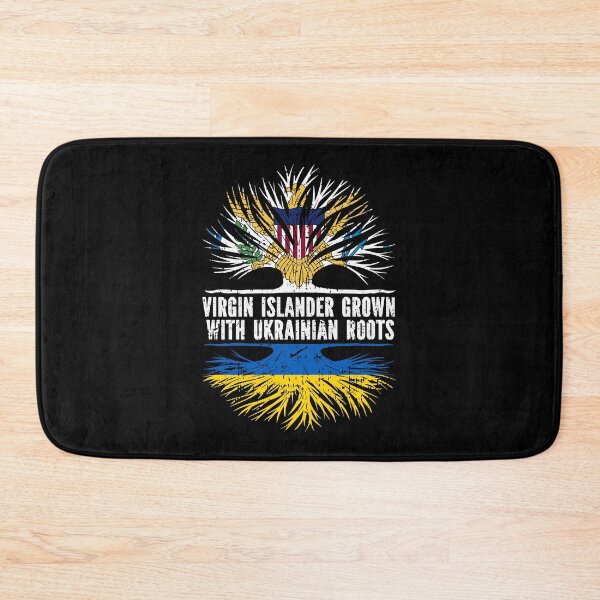 Item preview, Virgin Islander Grown with Ukrainian Roots Flag designed and sold by CosmoKitsch.