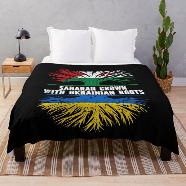 Item preview, Saharan Grown with Ukrainian Roots Flag designed and sold by CosmoKitsch.