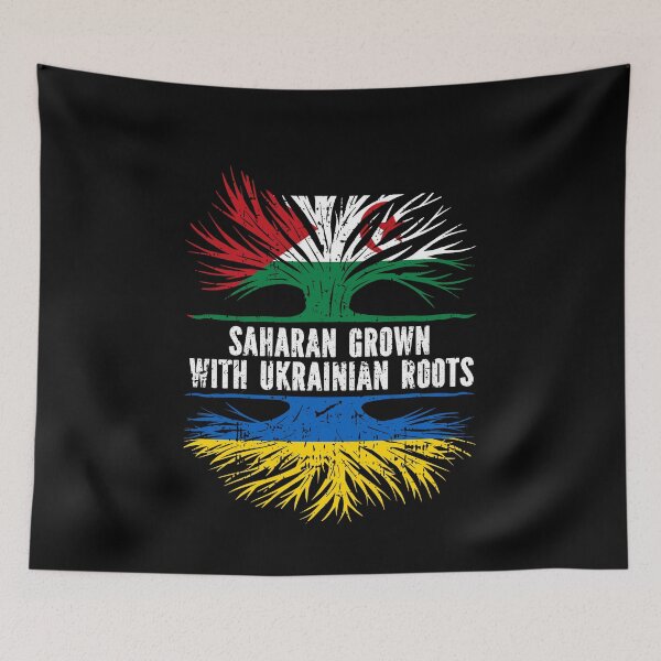 Item preview, Saharan Grown with Ukrainian Roots Flag designed and sold by CosmoKitsch.