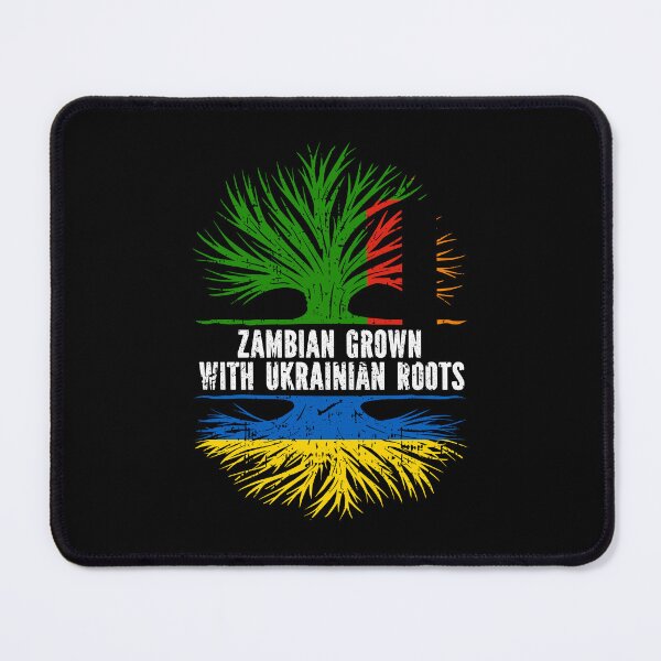 Item preview, Zambian Grown with Ukrainian Roots Flag designed and sold by CosmoKitsch.