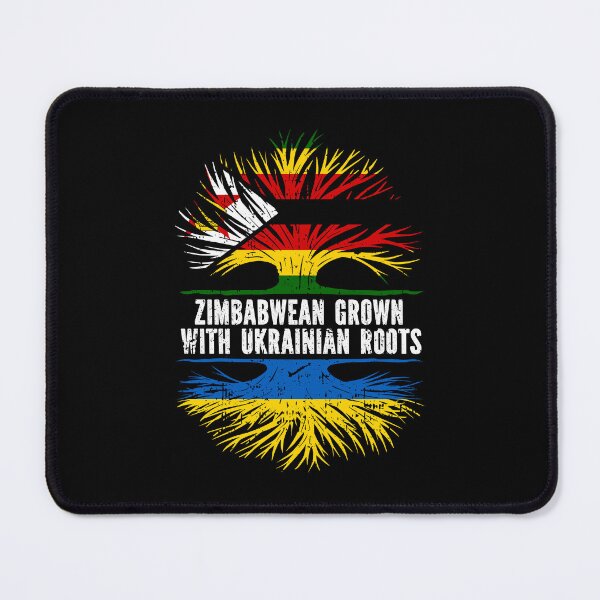Item preview, Zimbabwean Grown with Ukrainian Roots Flag designed and sold by CosmoKitsch.