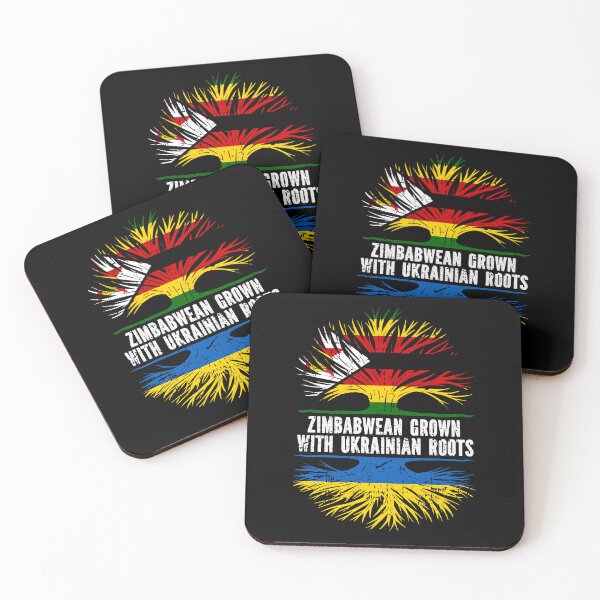 Item preview, Zimbabwean Grown with Ukrainian Roots Flag designed and sold by CosmoKitsch.