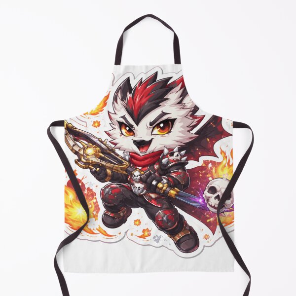 Item preview, Cute Neon Fire Warrior Gaming Chibi designed and sold by Super beautiful art.