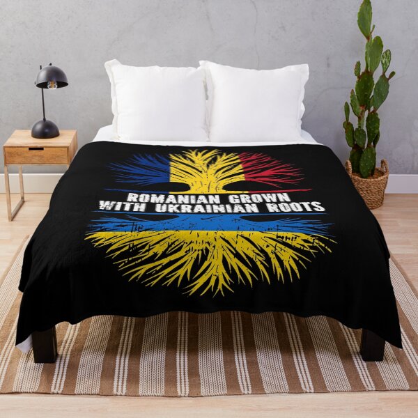 Item preview, Romanian Grown with Ukrainian Roots Flag designed and sold by CosmoKitsch.