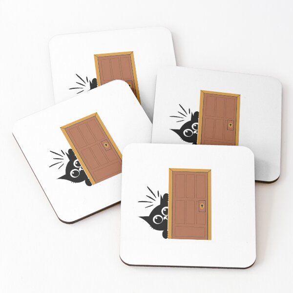 Item preview, Cat behind the door designed and sold by MandySony.