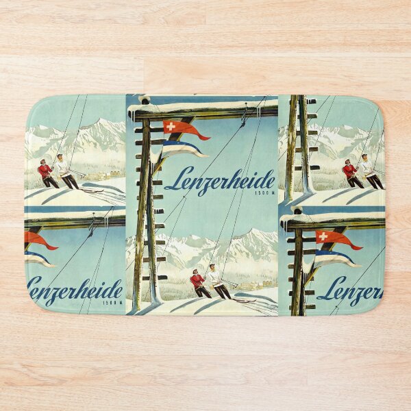 Item preview, Vintage Travel Poster | Lenzerheide Swiss Alps | Mid-Century Style Art | Ski Resort Adventure & Mountain Getaway | 1500 M Altitude designed and sold by artofuniverse.