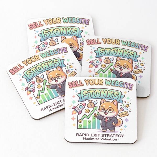 Item preview, Sell Your Website Stonks Meme Shiba Inu Kawaii designed and sold by Jaroslaw-S.