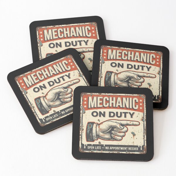 Artikelvorschau, Mechaniker im Dienst Vintage Retro T-Shirt entworfen und verkauft von SayIt-Wear.