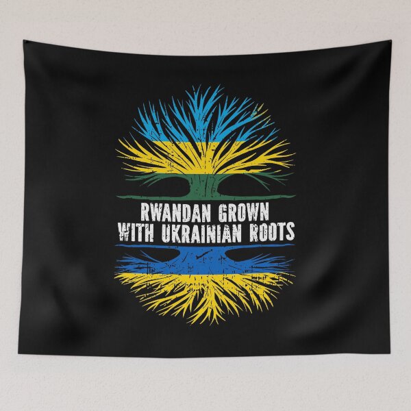 Item preview, Rwandan Grown with Ukrainian Roots Flag designed and sold by CosmoKitsch.