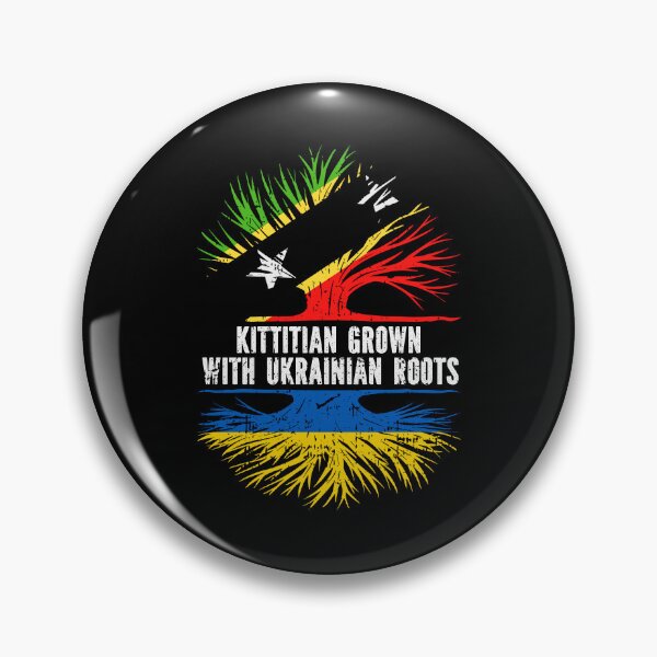 Item preview, Kittitian Grown with Ukrainian Roots Flag designed and sold by CosmoKitsch.