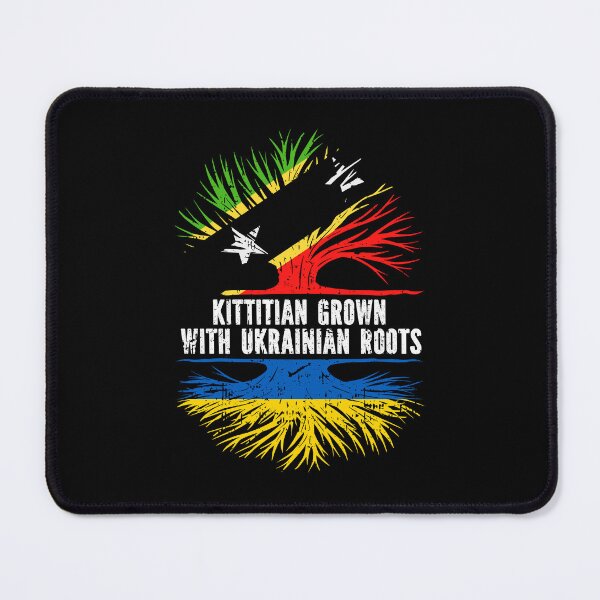 Item preview, Kittitian Grown with Ukrainian Roots Flag designed and sold by CosmoKitsch.