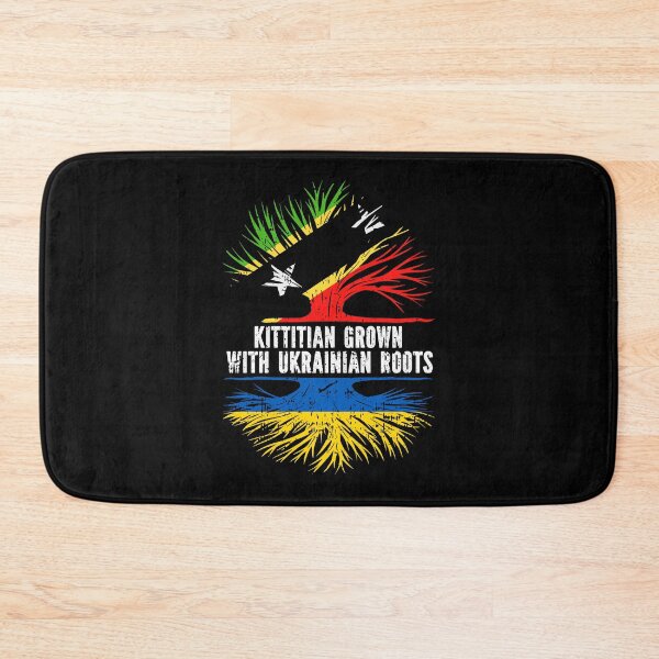Item preview, Kittitian Grown with Ukrainian Roots Flag designed and sold by CosmoKitsch.