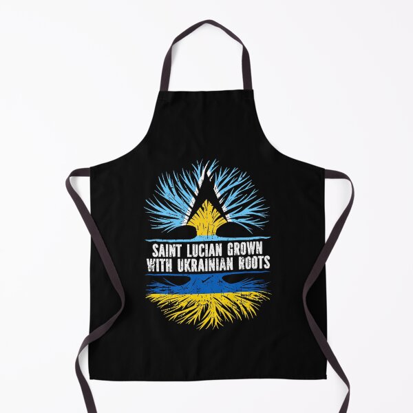 Item preview, Saint Lucian Grown with Ukrainian Roots Flag designed and sold by CosmoKitsch.